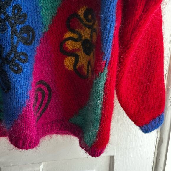 Vintage 90s The Limited Geometric Mohair Sweater - Picture 5 of 11